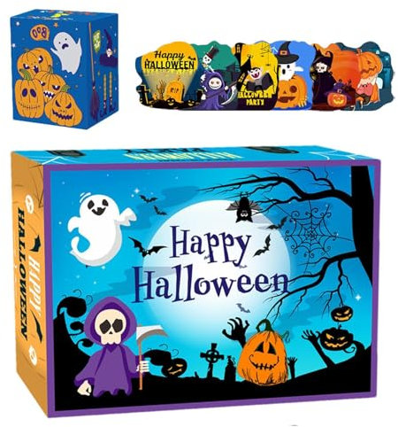 Halloween-Puzzle,Halloween-Adventskalender 2024 | Countdown-Kalender Spielzeug Anime Puzzle - Feinmotorik-Spielzeug für Kinder, Heimdekoration, Hexen-Geist-Thema, lustige Puzzles für den Schreibtisch