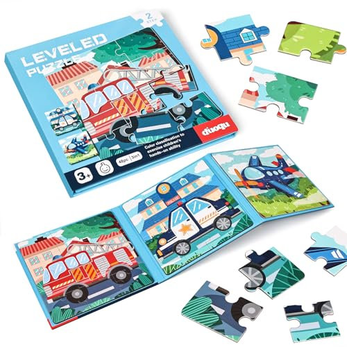 BBLIKE Magnetpuzzle Verkehr für Kinder ab 3 Jahre - Kinderpuzzle Reisespiele Lernspielzeug für 3-5 Jährige