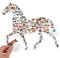 100 Stück Pferde Sticker, Pferde Aufkleber für Kinder, Wasserfeste Vinyl Graffiti Stickers für Journaling, Wasserflasche, Laptop, Jungen Mädchen Lehrer, Kindergeburtstag, Gastgeschenke Party