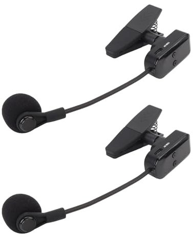 Annadue Drahtloses Instrumentenmikrofon, Saxophon Funkmikrofon, 2,4 G Clip On Saxophon Mikrofonsystem für die von Bühnenauftritten