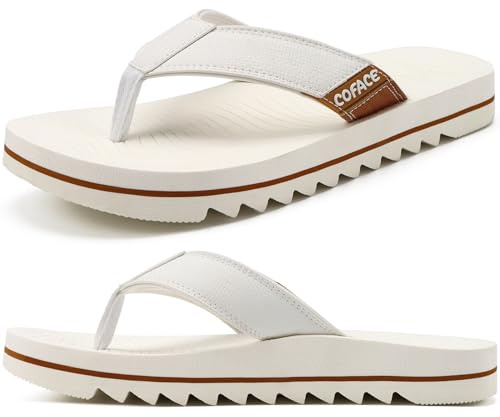 COFACE Sandalen Herren Zehentrenner Beach Flip Flops Arch Support Bequeme Strand Surfen Sommer Sandalen für Herren 44 Badelatschen Outdoor