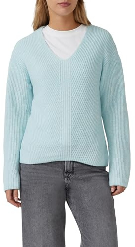 s.Oliver Damen Strickpullover – Relaxed Fit, V-Ausschnitt, Langarm