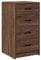 vidaXL Stylisches Braun Eichen Sideboard Mit 4 Schubladen Perfekt Für Esszimmer Und Wohnzimmer Stilvolles Matt Finish Holzwerkstoff Mit Struktur