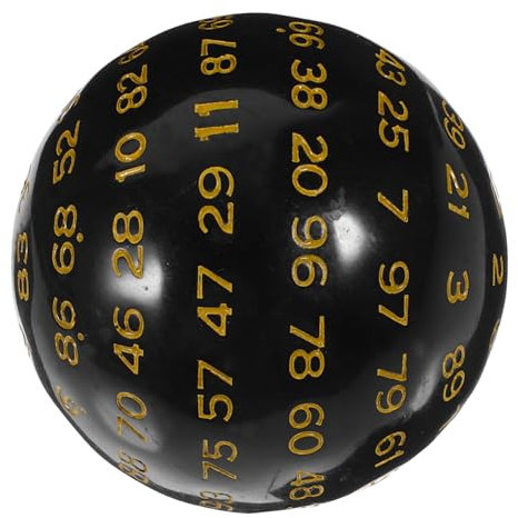 Supvox Mehrseitige 100-seitige Acryl Würfel Für Brettspiele Und Lernzwecke Langlebige Polyedrische Zahlenwürfel Für Tischspiele Und RPG