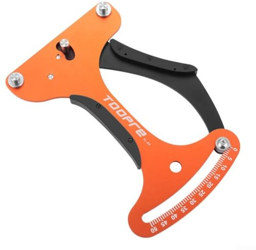 Aluminum Alloy Bicycle Spoke Tension Measuring Tool for Wheel Maintenance (Orange)