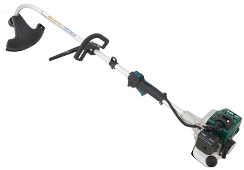 Spectrum DM26C Petrol Grass Trimmer, 25.4cc, 34cm Cutting Width, Curved Shaft