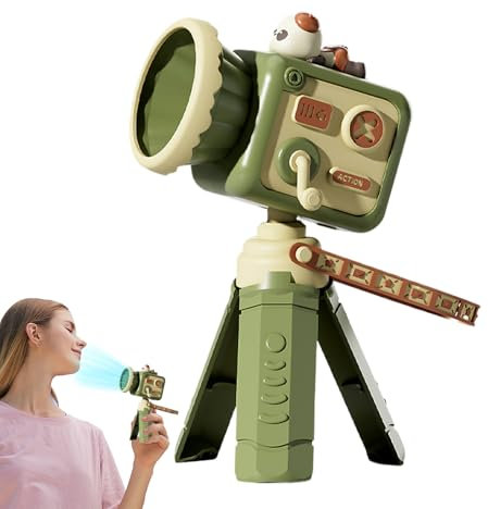 Générique Air Portable Handheld Fan, Retro Camera Design, Adjustable Speed Cooling Device, Small Electric Desktop Fan, Lightweight Travel Gadget for Students Men Women Vacation Trip