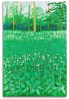 jocrynsi David Hockney Vintage-Wandkunst, abstrakt, Beige, Poster, ästhetischer Leinwand-Kunstdruck, Heimdekoration für Schlafzimmer, Wohnzimmer, 30 x 45 cm, ungerahmter Stil