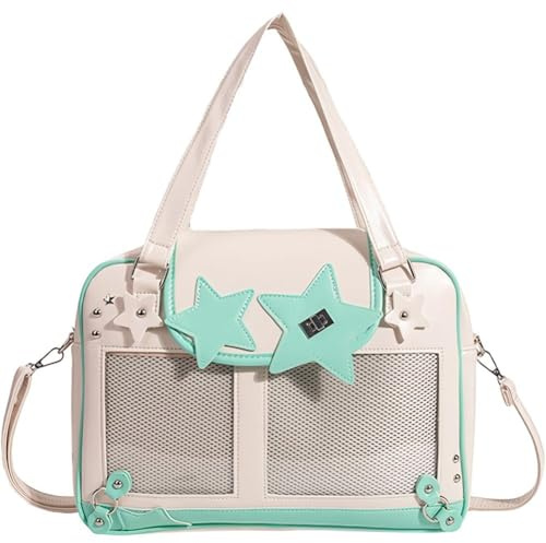 Abbdbd Kawaii Ita Bag Umhängetasche, Süße Sternen-Schultertasche, Anime-pin-Display-Tasche, Tragetasche, Y2k-Handtasche Für Damen