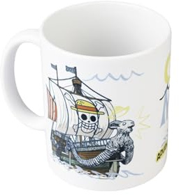 Grupo Erik One Piece Manga Going Merry Tasse Kaffeebecher Kaffeetassen | Becher Teetasse Größe 12,5 x 9,5 x 8,5 cm - Fassungsvermögen 350 ml - One Piece Manga Going Merry Fanartikel Merch Geschenke