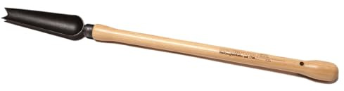 Unkraut- und Jätekelle - geschmiedet - mit 48 cm langem, lackiertem Eschen-Knopf-Stiel - Krumpholz Gartengerät