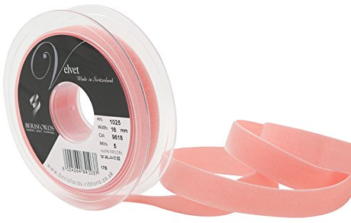 Berisfords Velvet Ribbon, Coral, 102 x 21 x 102 cm
