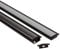 LED Aluprofil A25 schwarz Einbauprofil + Abdeckung klar Alu Schiene Leiste für LED-Streifen-Strip 1m