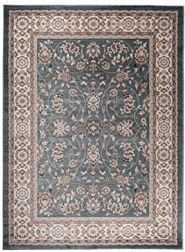 Traditioneller Klassischer Teppich für Ihre Wohnzimmer - Türkis Creme Beige - Perser Orientalisches Antik Ziegler Ornamente Top Qualität Pflegeleicht AYLA 200 x 300 cm Groß