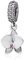 Breloque orchidée en argent sterling 925 avec fleur pour bracelet Pandora blanc