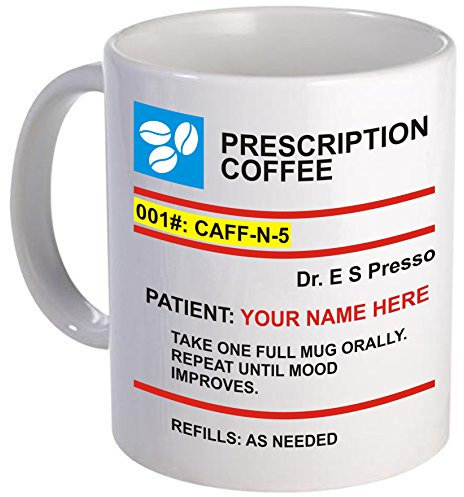 Edward Sinclair | Personalised | Prescription Model | White Coffee Mug | with Name |