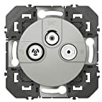 Prise TV-R-SAT 1 câble DOOXIE finition alu