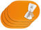Westmark Tischsets/Platzsets, 4 Stück, 45,5 x 29 cm, Vinyl, Orange, Saleen Edition: Fun