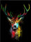 WOWDECOR DIY Malen nach Zahlen für Erwachsene Kinder Mädchen, Bunt Hirsch Tiere 40x50cm Vorgedruckt Leinwand-Ölgemälde (mit Rahmen)