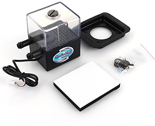 Water Cooling Pump,DC12V 4W 150ml Water Pump&Pump Tank for PC CPU Liquid Cooling,with Rubber Shock Absorber Base,Ultra-quiet Experience,Support Speed Testing Function,Small 3P Power Connector