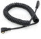 SZRMCC Câble spiralé micro HDMI vers HDMI coudé vers la gauche pour tablette, Canon, Sony, appareil photo reflex numérique, moniteur ATOMOS