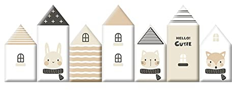 HUAHUA Wandpaneele Selbstklebende 3D-Antikollisions-Wandaufkleber, DIY-Cartoon-PU-wasserdichte Tapete, Gepolsterte Wandpaneele Für Kinderzimmer-Schlafzimmer-Dekor (Color : Combination)
