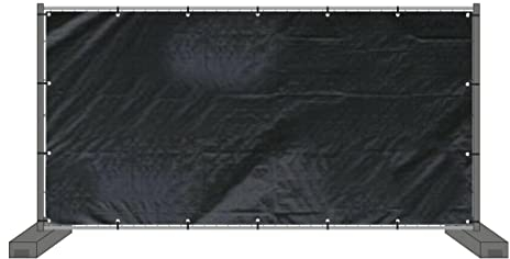 Bauzaunplane 150 g/m² weiß schwarz grün blau Blickdicht Sichtschutz Zaunblende Farbe Schwarz
