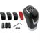 Auto-Schaltknauf Schalthebel PU-Leder Universell Automobil LKW Motorsport, 5 Gang und 6 Gang Schaltknauf mit 3 Adaptern, 8 mm, 10 mm, 12 mm