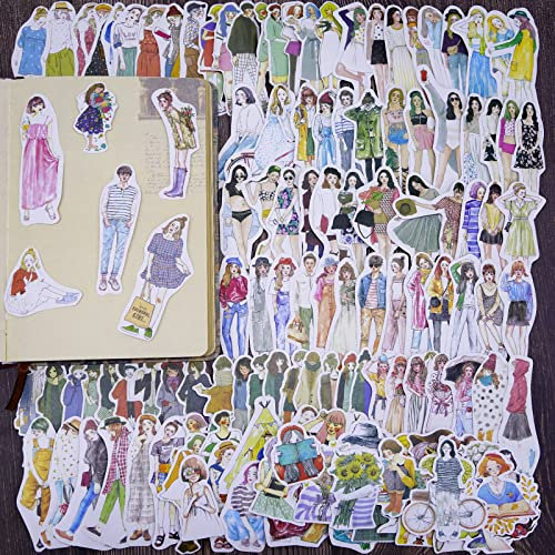 134 Stück Mode Schatz Mädchen Aufkleber,Kawaii Leute Aufkleber, modische niedliche Mädchen-Aufkleber für Scrapbooking für Collagenkunst, Tagebuchzubehör, Planer, Albumdekoration, Bastelbedarf