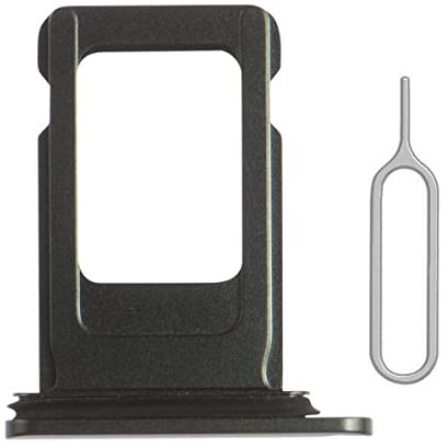 Perzework SIM Card Tray Holder Slot Replacement for iPhone XR (Black) with Waterproof Rubber Ring and Eject Pin (Single Sim Version)