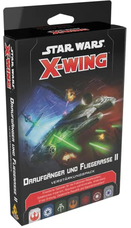 Atomic Mass Games, Star Wars: X-Wing 2. Edition – Draufgänger und Fliegerasse II, Erweiterung, Tabletop, 2 Spieler, Ab 14+ Jahren, 30-45 Minuten, Deutsch