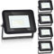 Yakimz Lot de 5 Spots LED Extérieurs 20W, Projecteur 1700 lm Super Lumineux, 3000K Blanc Chaud, IP66, Éclairage de Sécurité pour Cour, Garage, Jardin