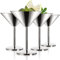 Peohud 4 Pack Stainless Steel Martini Glasses, 8 Oz Unbreakable Cocktail Glasses, Silver Martini Glass for Margarita, Manhattan, Champagne, Bar, Party, 18/8 Mirror Polished Finish, Shatterproof