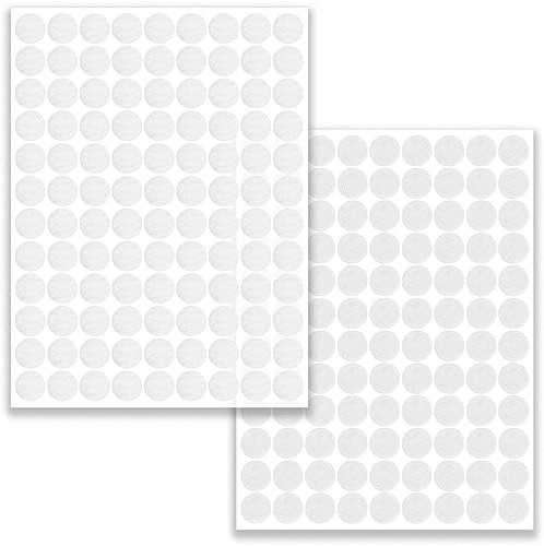 216 Piezas Adhesivo Redondo 10mm,108 Pares Adhesivo Doble Cara Redondo(Blanco)