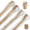4 Rollen Juteband mit Spitze, Juteband Vintage Spitzenband, Natürlich Dekoration, Spitzenbordüre Dekoband Rolle für Geschenkverpackung Hochzeit DIY Basteln Hausdeko