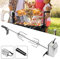 YRHome Jeu de tournebroche pour barbecue 117 cm - En acier inoxydable - Avec moteur - Convient pour barbecue à gaz avec 4 pinces à viande - Poignée et moteur - 220 V - 240 V