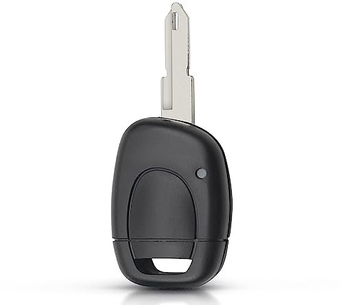 HooRLZ Coque de Clé pour Renault Clio Kangoo Twingo Master Espace Laguna Boitier Télécommande Installation Rapide, Coque Clef R-enault Clio 1 Boutons (avec Lame)