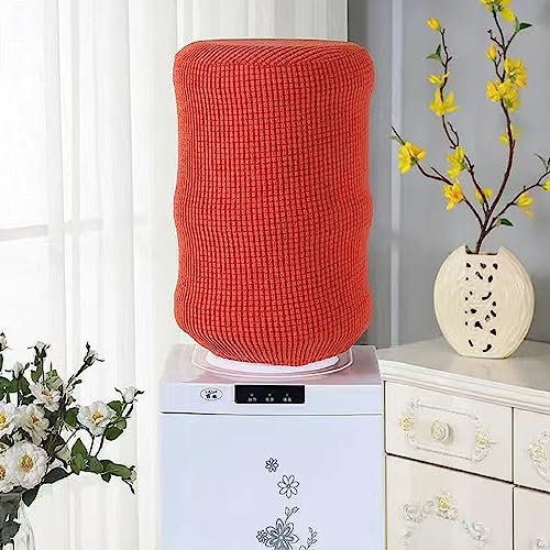 5 Gallon Water Cover Fabric Water Dispenser Cover Water Dispenser Decoration Dust Proof Cover for 5 Gallon Water Cooler (orange)