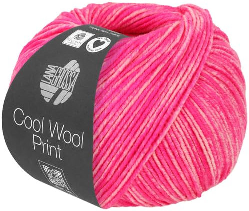 LANA GROSSA Cool Wool Uni | Extrafeine Merinowolle waschmaschinenfest und filzfrei | Handstrickgarn aus 100% Schurwolle (Merino extrafein) | 50g Wolle zum Stricken & Häkeln | 160m Garn FB 6525