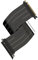 LINKUP - AVA5 PCIE 5.0 Riser Cable [60cm (Total Length 64cm)] RTX5090 RX9070 GPU Ready | x16 128GB/s Speed | Compatible with PCIe 4.0 & WRX80/WRX90E | Straight, Black