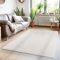 Carpettex Teppich Wohnzimmer Anti-Rutsch Teppich Waschbar in Waschmaschine 80 x 150 cm Teppich Läufer Creme - Moderner Flauschiger Kurzflor Teppich Extra Weich Schlafzimmer küchenläufer Flur Teppich