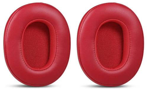MinHutYa Hesh3 Earpads Replacement Protein Leather Ear Pads Cushions Cover Repair Parts Compatible with Skullcandy Crusher Evo Hesh 3 3.0 Hesh3 Venue Wireless ANC Over-Ear Headphones (Red)