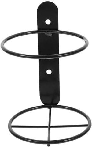 TOVINANNAn Der Wand Befestigtes Weinregal Weinhalter-wandhalterung Weinflaschenhalter Aus Schwarzem Metall Wandhalterung Für Feuerlöscher Weinlagerständer Lagerregal Eisen Einzelne Schicht