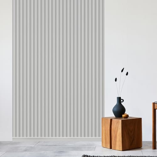 REESE Wandpaneele Hellgrau | Sockelleiste 230 cm | Deckenpaneele | Wandverkleidung | kein Bohren | MDF | Weimarer Profil