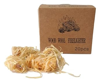 Feuerholz für Pizzaofen, Mini-Kaminholz für Solo-Herd, Grillzubehör für Camping, Kochen, Outdoor (Weiß, 3 cm x 6 cm)