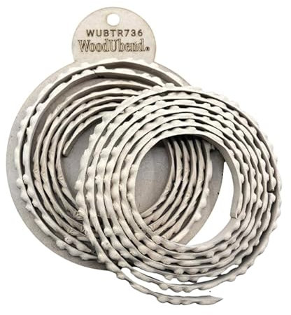 WoodUBend TR736 Holzzierleisten, hitzebiegbare und flexible Holzleisten, zum Basteln, für Möbel und Heimdekoration, einfach anzubringen und zu bemalen, vielseitig, wiederverwendbar und langlebig, 2