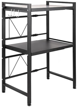 Estante para mostrador,Estante para microondas, Rejilla Extensible for Horno de microondas, Soporte Extensible for microondas con Estante de Almacenamiento Resistente for encimera de Cocina (Color :
