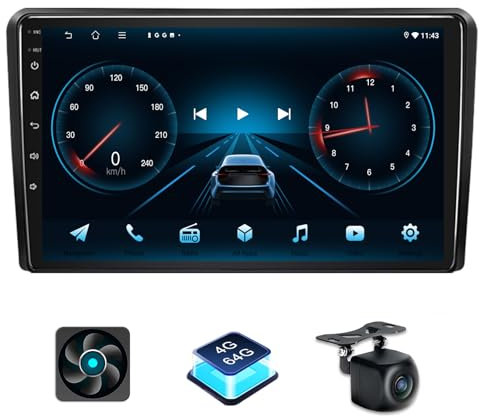 4GB+64GB Android Autoradio für Audi A3 8P 2003-2012 S3 2006-2012 RS3 2011-2012 Radio mit CarPlay Android Auto 9 Bildschrim Bluetooth Auto Radio mit Navi Rückfahrkamera Freisprecheinrichtung