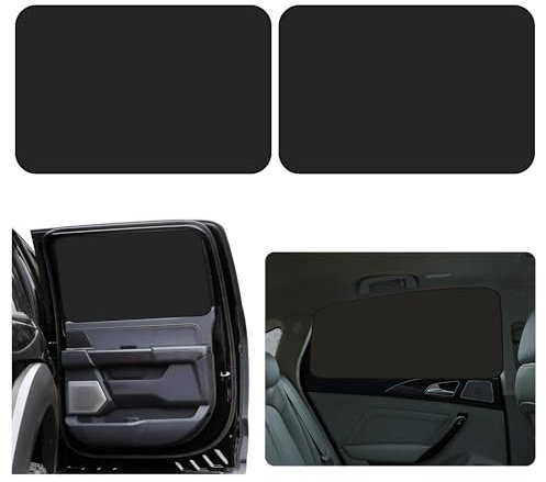 Pack de 2 Parasol Coche con Imán,Protección Intensa contra la Luz y Quemaduras Solares para Parasol Coche Bebe,Accesorio Coche Universal Imprescindible de Verano (Ventana Trasera)
