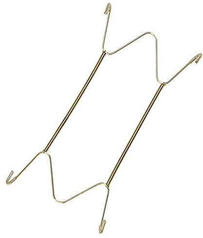 Pleayietoopiatiey Gancio invisibile da appendere alla parete, 40,6 cm, supporto per piatti a forma di W, 1 pezzo